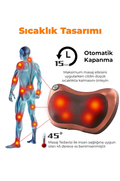 Boyun Yoğurmalı Ve Isıtmalı Çok Fonksiyonlu Masaj Seti